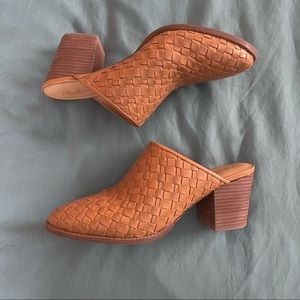 Madewell leather woven mules Harper